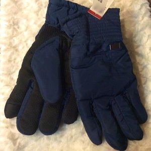 ✅🆕Blue gloves warm plush fleece lined mens M NWT